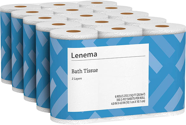 Lenema 2-Ply Toilet Paper, 6 Count (Pack of 5)